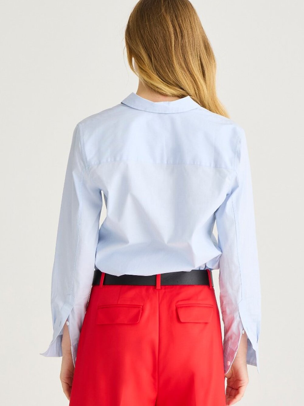 NWT J. Crew Size 8 Light Blue Wren Slim Dress Shirt in Stretch Cotton Poplin NEW - Picture 4 of 8